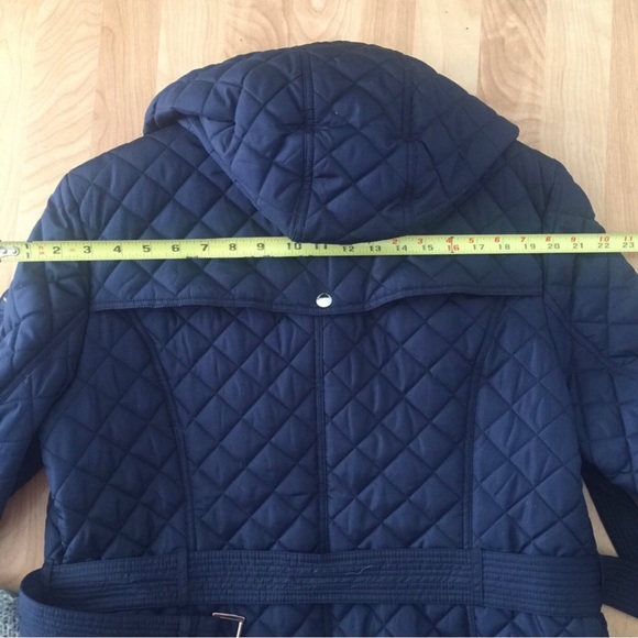 Tommy Hilfiger Navy Blue Hooded Winter Coat - Picture 4 of 16
